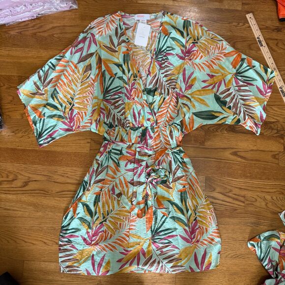 RENEE C. Tropical Kimono Dress 1XL - Picture 2 of 5